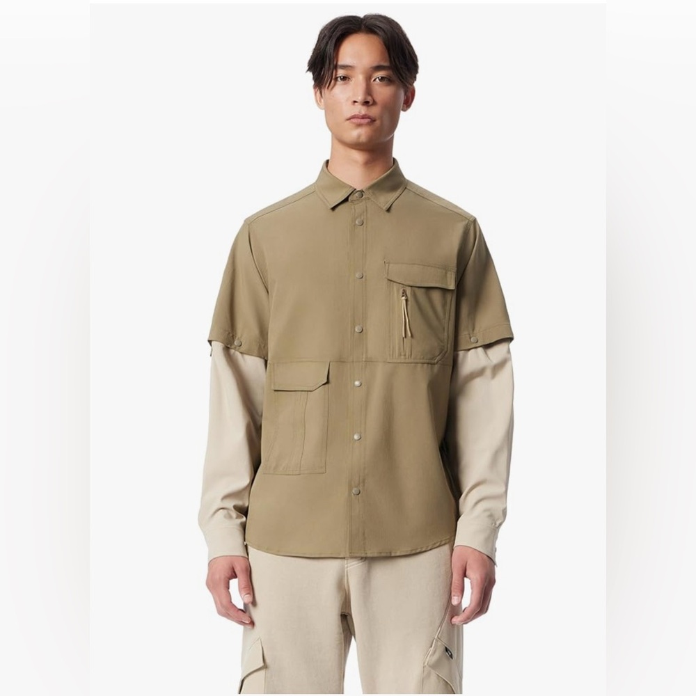 Cross Eyed Moose Nucleus Convertible Fisherman Shirt – Dusky Green –Size M – NWT